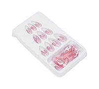 Press on Nails, Press on Nails Court French Tip Press on Nails 24pcs Femmes Filles Exquis Faux Ongles Couverture Complète À La Mode Faux Ongles Réutilisable Stick on Nails