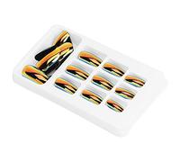 Press On Nails, Press On Nails Faux Ongles Moyens Détachables Couleur Vive Faux Ongles Patch Couverture Complète Nail Art Conseils 24 Pièces Faux Ongles À La Mode Extensions De