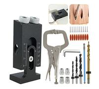 Press Press Trousse de poche Jig Kit Guide de travail du bois Joint Angle d'angle Dowel Portage de la munkerie Vis Kit Carpenterry Localiser Positionneur de trou incliné Pour une installation rapide e