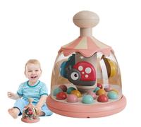 Press & Spin Toy - Jumping Ball | Colorful ABS, for 2-4 Y | Easy-Grip Handle, Non-Slip Base, Promotes Coordination, For Indoor & Outdoor Play