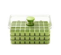 Press Type Ice Cube Tray-3 Tier 96 Grid Mold with Storage Bin Box,Scoop