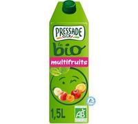 PRESSADE - Nectar Bio Multifruits, Saveur Naturelle et Fruité, Format Pratique 1,5L - Le lot de 4