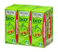 PRESSADE Nectar Multifruits Bio - 6 briquettes de 20 hacune - Format pratique à emporter - 1,2 kg - Carton recyclable - Agriculture biologique
