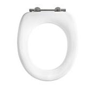 Pressalit 2000 WC siège 49000-BV5999 charnière spéciale BV5, univertical, acier inoxydable, blanc , sans couvercle, standard