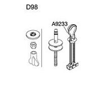 Pressalit acier inoxydable D98999 combinaison de charnière, pour WC siège Plan , avec arrachement, de l' installation à partir de dessus et en dessous
