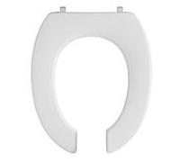 Pressalit Dania WC siège 72000-UN3999 blanc , sans couvercle, ouvert à l'avant, charnière universelle UN3, acier inoxydable, standard