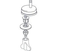 Pressalit Garniture de fixation abattant de WC (set de 2 pièces) d15999