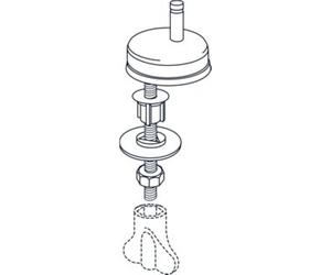 Pressalit Garniture de fixation abattant de WC (set de 2 pièces) d15999