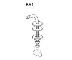 Pressalit match0 BA1P999 acier inoxydable, pour siège WC Objecta, montage par le bas
