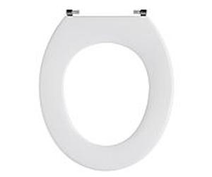 Pressalit Objecta WC siège 53011-BA1999 blanc polygiene, charnière fixe BA1, Inox , sans housse, standard