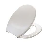 Pressalit Objecta WC siège 54011-BA1999 BA1 de charnière fixe, en acier inoxydable, blanc Polygiene, avec couvercle, norme