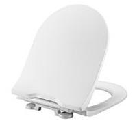 Pressalit Projecta D Solid Pro WC siège 1008011-DG4925 blanc polygiene, charnière combinée DG4, acier inoxydable, avec couvercle, avec abaissement automatique