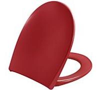 Pressalit Scandinavia Plus WC siège 758035D05999 rouge, charnière en acier inoxydable, Senkautomatik