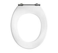 Pressalit siège WC 53011-BY3999 blanc polygiene, sans couvercle, standard, charnière spéciale BY3, fixe, acier inoxydable