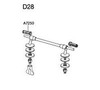 Pressalit Spezial charnière D28999 Inox , pour WC siège Projecta D , fixe, l' installation de dessous