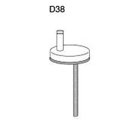 Pressalit Universal - charnière Flex en acier inoxydable D38999, pour siège WC Pressalit 3, montage par le haut