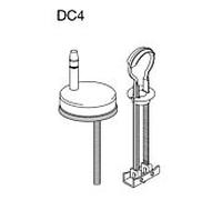 Pressalit Universal - charnière Flex en acier inoxydable DC4999, pour siège WC Tura, avec décollage, montage par le haut