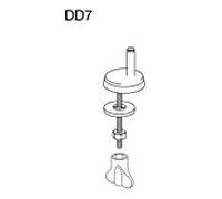 Pressalit universel charnière DD7999 Assemblée par le bas, pour WC siège Pressalit code, avec abaissement automatique