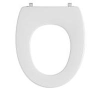 Pressalit WC siège 211000-BU5999 blanc , sans couvercle, standard, charnière universelle BU5, acier inoxydable