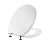 Pressalit WC siège 54011-BY3999 blanc polygiene, avec revêtement, standard, charnière spéciale BY3, fixe, Inox