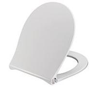 Pressalit WC siège 970000-BL6999 blanc , Universal charnière Universal D06, acier inoxydable, amovible, avec couvercle, abaissement automatique