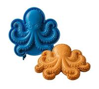 Presse à à la main réutilisable festive, motif animaux marins | Emporte-pièces en forme de moule pour biscuits, fruits, citrouille, desserts, bricolage, Noël, Halloween, poulpe d'automne