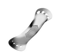 Presse à ail en acier inoxydable - Hachoir avec 8 trous ergonomique et lavable au lave-vaisselle, outils de cuisine sûrs pour l'ail type rocker, pour maison, cuisine, appartement, pique-nique, cuisine