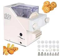 Presse à biscuits électrique - Machine à biscuits 180 W avec 8 buses et 6 moules pour des biscuits faits maison sans effort, idéale pour les cadeaux de pâtisserie et les friandises de vacances