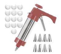 Presse à biscuits pour la pâtisserie - Outils manuels en acier inoxydable pour la cuisson - Accessoires de cuisson - Kit de gaufrage à biscuits - Pour pâtisseries, gâteaux, desserts, famille