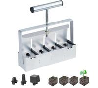 Presse à Blocs De Terre 4x5 Cm Carrés, Ensemble Manuel De Micro-bloqueur De Terre Pour Démarrage Des Semences, Outil De Blocage De Jardin Pour Plantes D'intérieur Et D'extérieur, Compresseur De Terrea