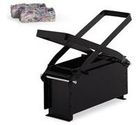 FISHTEC - Presse à Briquettes de Papier Presse Papier, Compacteur Papier Carton Journaux - pour Tout Type de Papier, Économique et Pratique - Presse Noire en Fer Robuste