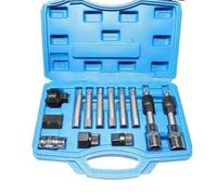 Presse à buselures Kit de démontage Universel de poulie de Roue Libre d'alternateur, 13 pièces/Ensemble, Ensemble d'outils pour Moteur, clé à Courroie de Voiture Coffret Extraction de Roulement