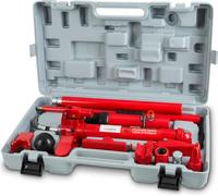 Presse à carrosserie hydraulique EBERTH d'une puissance de 10T, kit de débosselage complet comprenant une presse, 7 pièces de pression, un écarteur, un coffret