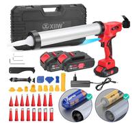 Presse à cartouche électrique pistolet à silicone avec 2 batteries 21V 2Ah