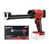 Presse à cartouches compatible avec batterie 18 V Makita, pistolet électrique à cartouches avec 4 vitesses et lumière LED, 10 oz/300 ml, pistolet en silicone pour sceller, calfeutrer (sans batterie)