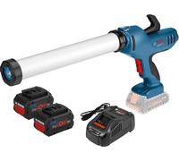 Presse à cartouches sans fil GCG 18V-600 Bosch / 2x 5,5 Ah ProCORE18V Batterie + chargeur