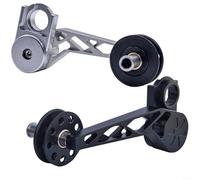 Presse à chaîne à vis pour Brompton Pline/Tline, roue de guidage en nylon 8T, dérailleur arrière pour stabilisateur pour conversion 5/6/7 vitesses, noir argenté (A)