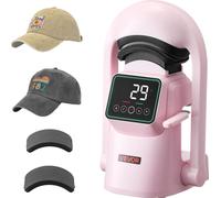 VEVOR Presse à Chaud Automatique pour Casquettes Chapeaux Écran Tactile Rose