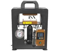 Presse À Chaleur Hydraulique De 10 Tonnes,Équipée De Deux Plaques Chauffantes De 2,4" X 4,7" - Presse Manuelle Portable De 600 W, 220 V,Adaptée À L'extraction D'huile