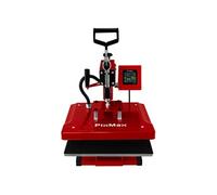 Presse à Chaud Pivotante 38x38 cm Rouge Impression par Transfert Sublimation - Ecran Tactile LED - 0 à 250°C - Création, Personnalisation T-Shirt, Pull, Sac [2 ans de Garantie]