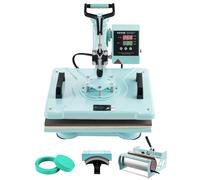 Presse à Chaud 5-en-1 Plateau 30x38 cm-VEVOR-Contrôle Numérique Précis-DIY T-shirts/Chapeaux/Tasses/Assiettes-Vert