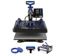 Presse à Chaud Chauffage à Double Tube 5-En-1 Pivotant à 360°38x38cm 1050W Noir