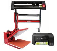 Presse à Chaud à Ouverture en portefeuille 38x38cm, Plotter de Découpe Vinyle et Imprimante