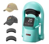 VEVOR Presse à Chaud Automatique pour Casquettes et Chapeaux, Machine de Sublimation avec 2 Plateaux Interchangeables, Écran Tactile pour Un Contrôle Précis du Temps et de la Température, Vert