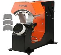 VEVOR Presse à Casquette 3 en 1 Presse à Chaud pour Chapeaux Automatique 16,3x8 cm 3 Patins Chauffants Machine de Sublimation Anti-Adhésif