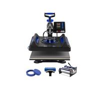Presse à Chaud Chauffage à Double Tube 5-En-1 Pivotant à 360°38x38cm 1050W Noir