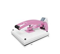 Presse à chaud haute pression 38x38, Machines d'impression par Sublimation manuelle for t-shirts, Machines de transfert de couleur bleu noir rose(Pink)