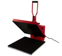 Presse à Chaud PixMax 50x50 cm Rouge Impression par Transfert - Sublimation - Ecran Tactile LED - 0 à 250°C - Création, Personnalisation T-Shirt, Pull, Sac. [2 ans de Garantie]