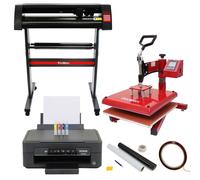 Presse à Chaud Swing 38cm, Découpe Vinyle 72cm, Imprimante & Kit de Traçage