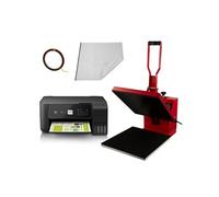 Presse à Chaud Transfert Sublimation 38x38cm T-Shirt DIY & Imprimante Ecotank
